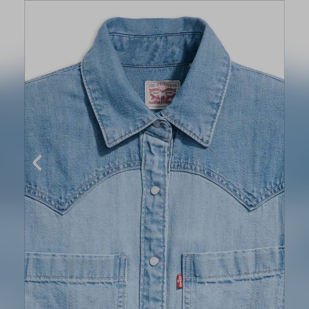 Levi's Western Teodora Women's Blue Denim Shirt - Picture 4 of 7